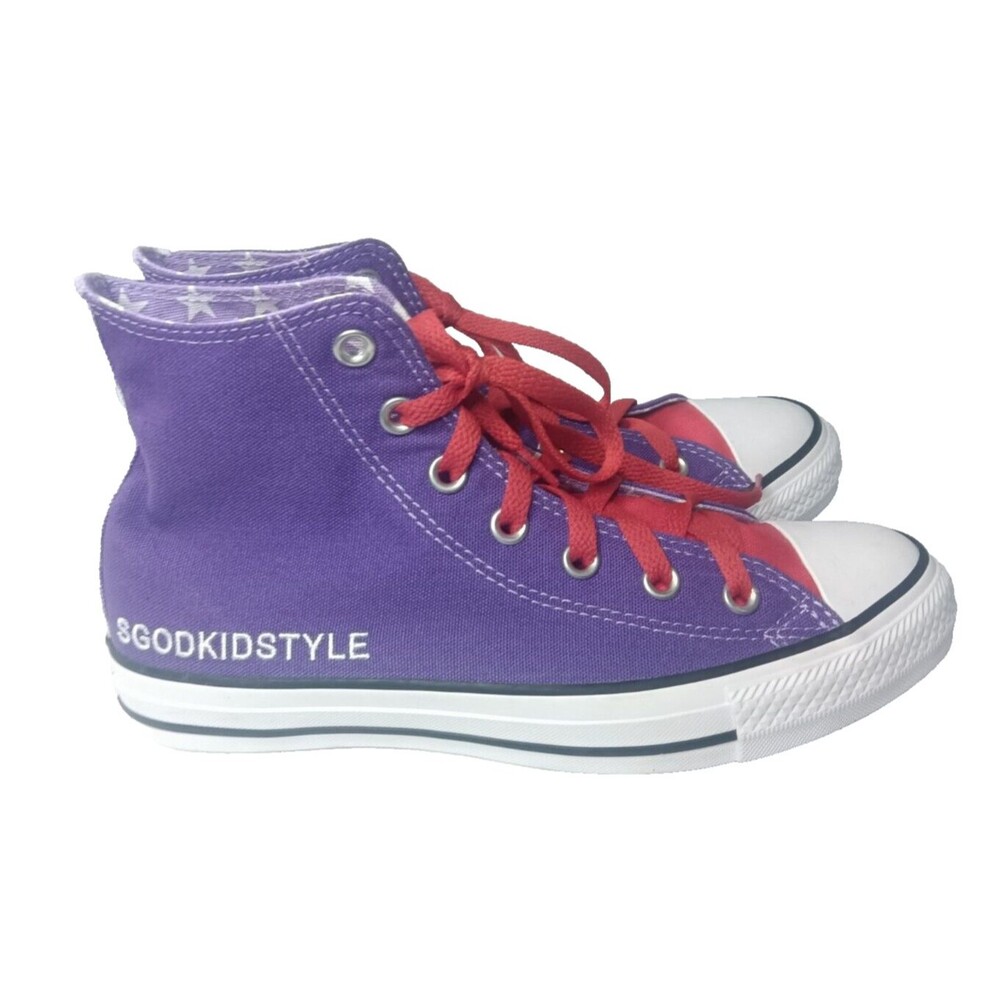 Converse Chuck Taylor All Star Canvas High Top Shoes Women's Size 8 Purple - Picture 4 of 10